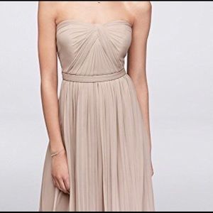 Strapless Mesh-Style Bridesmaid Dress F15782 NWOT